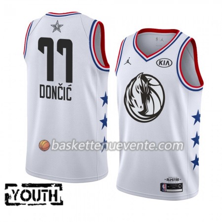 Maillot Basket Dallas Mavericks Luka Dončić 77 2019 All-Star Jordan Brand Blanc Swingman - Enfant